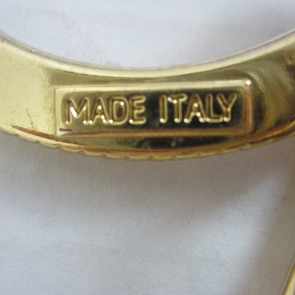 Vintage XL Women\'s Belt Simon Italy Gold Studded Leather Bougie main image 7